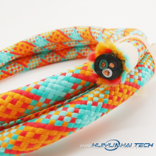 Patterned cotton woven mesh pipe